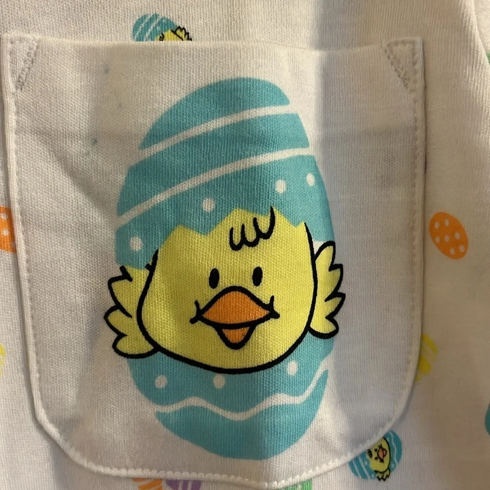 Avon White Bodysuit Romper with Easter Eggs‎ 18-24M